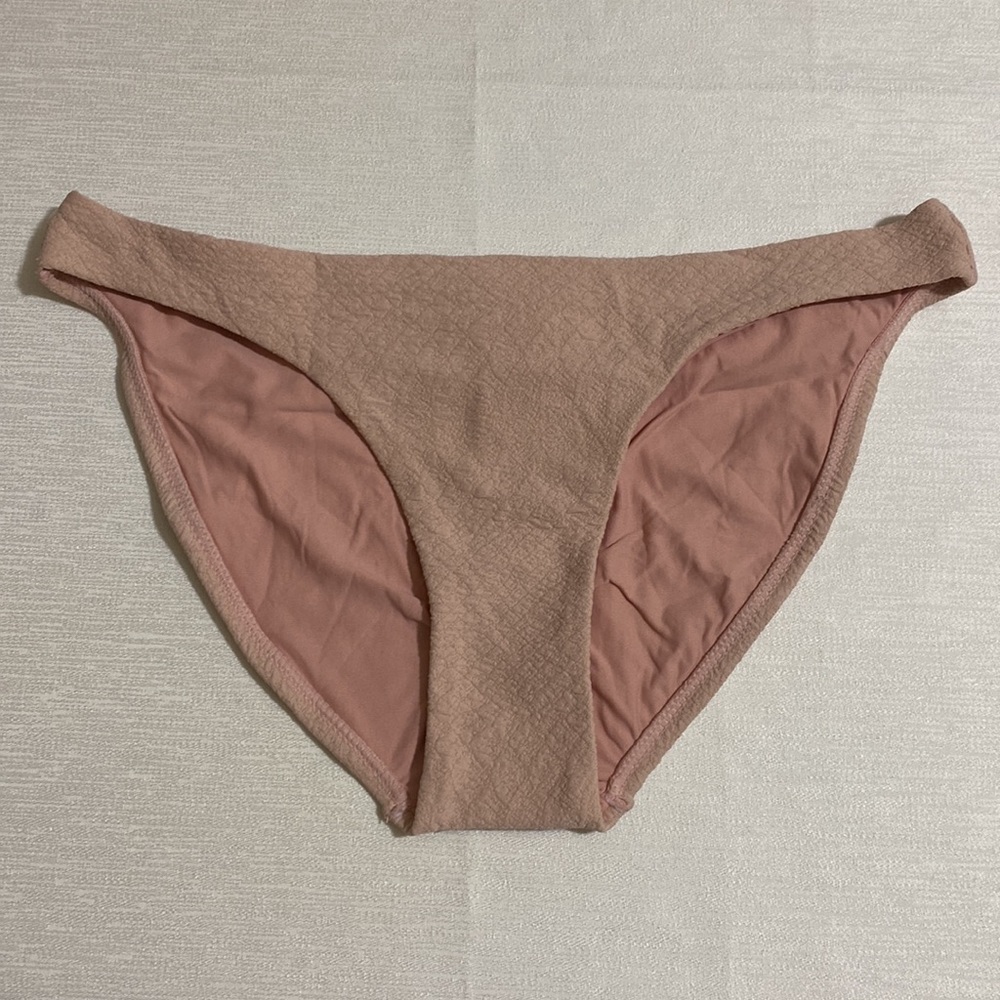 PILYQ Women's Pink Sands Basic Full Bikini Bottom Size S